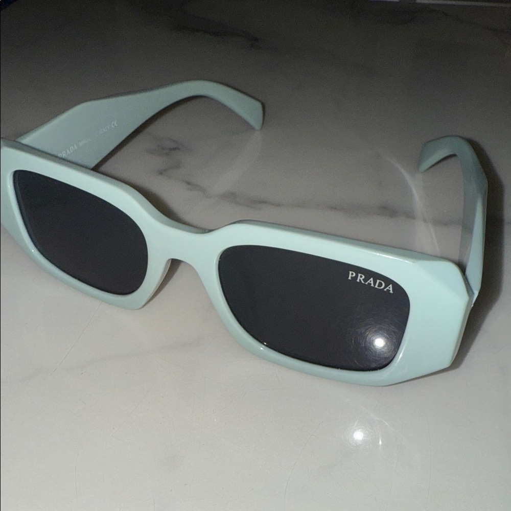 Prada Pastel Green Rectangular Sunglasses - Picture 5 of 5